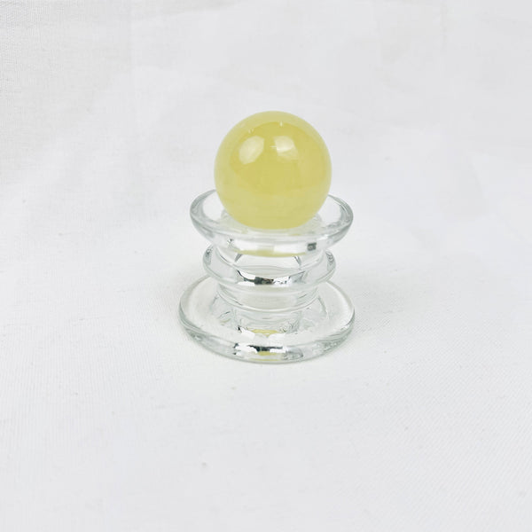 NATURAL CITRINE CRYSTAL ENERGY SPHERE WITH BASE