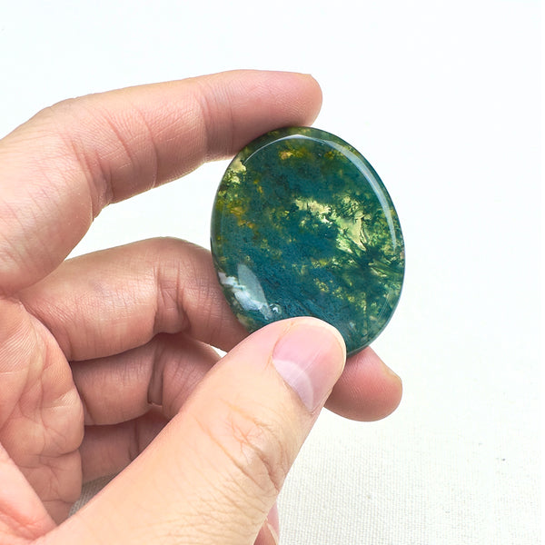 MOSS AGATE WORRY STONE