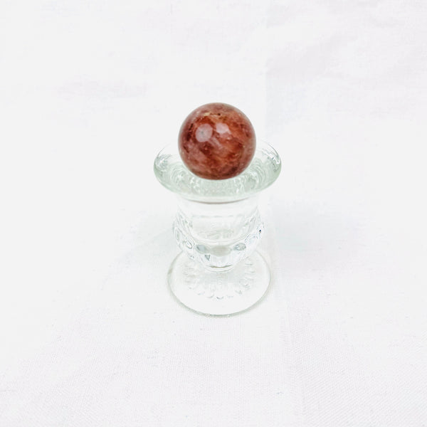 GOLDEN SUN CRYSTAL ENERGY SPHERE WITH BASE